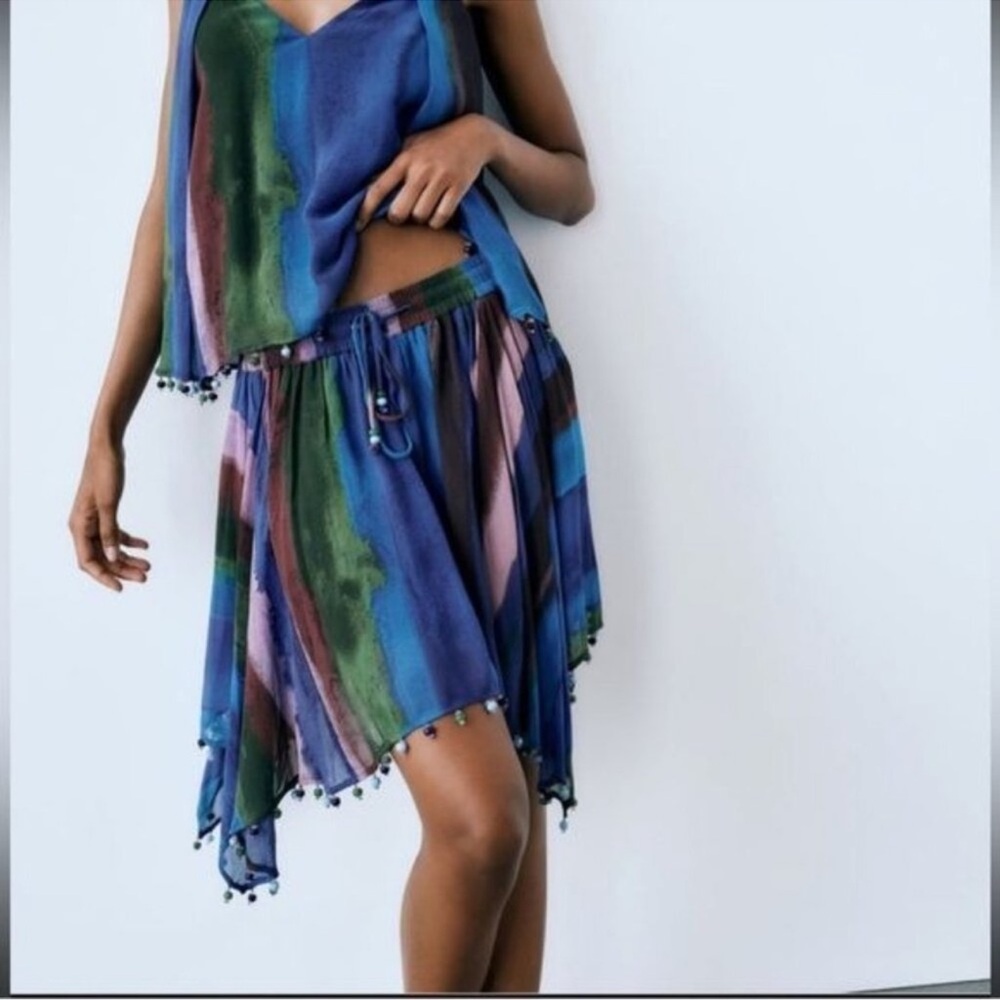 Zara Multicolor Mini Skirt - Picture 3 of 7
